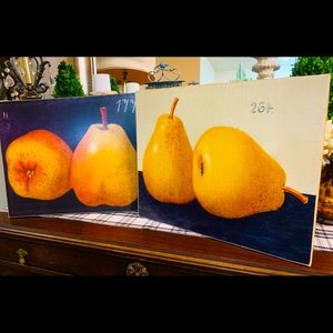 Vintage “Ballard Designs” canvas oil prints.